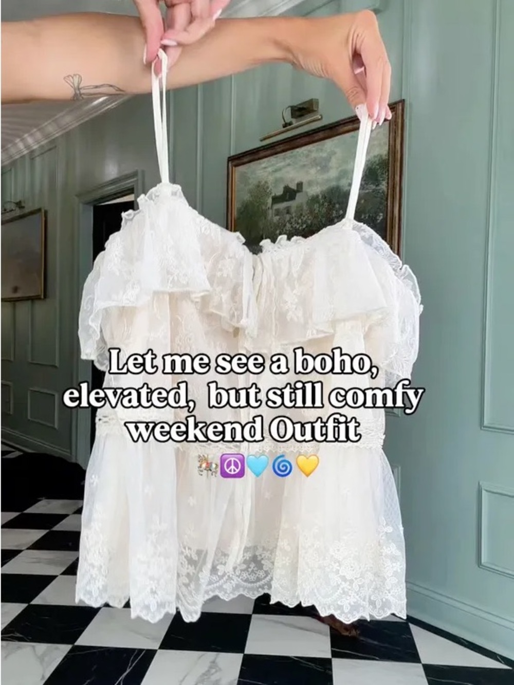 Embroidered mesh babydoll top from Wild Fable NWT - Picture 2 of 5